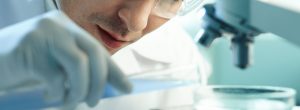 Close up of a laboratory worker