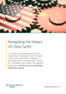 China Tariffs < Expense Reduction Analysts